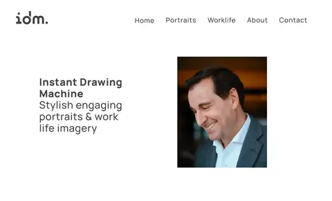 Instant Drawing Machine website design