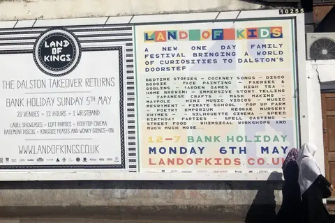 Land of Kings 2013 billboard poster in situ in Dalston